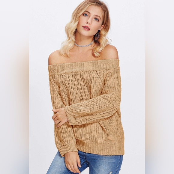 Double Take Off-Shoulder Long Sleeve Sweater SALE 20% OFF!! - Picture 3 of 5